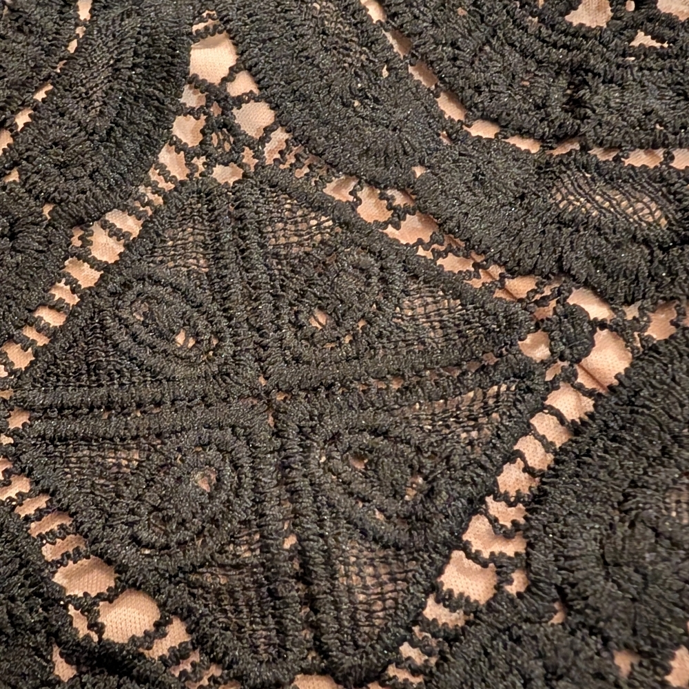 J Lux Label Black Lace Spaghetti Strap Plunge Dress, Size M - NEW - Picture 6 of 13